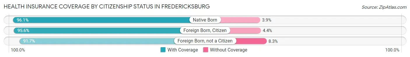Health Insurance Coverage by Citizenship Status in Fredericksburg