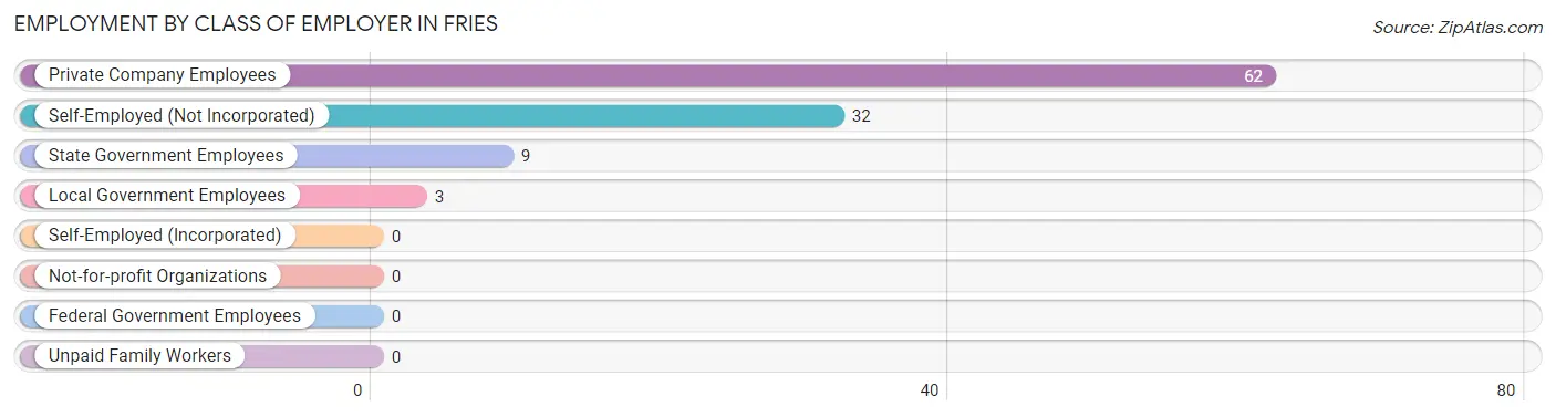 Employment by Class of Employer in Fries