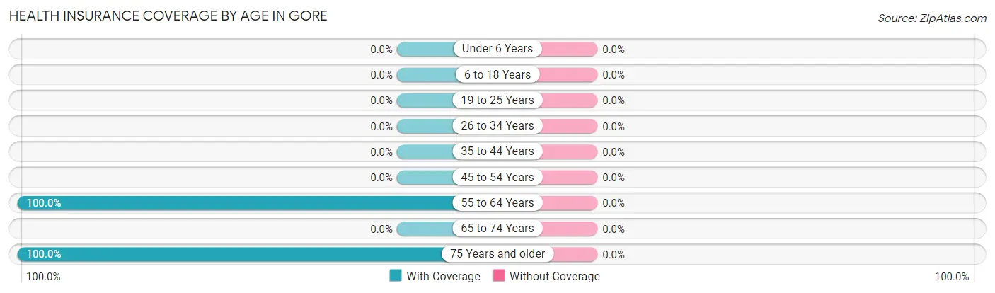 Health Insurance Coverage by Age in Gore