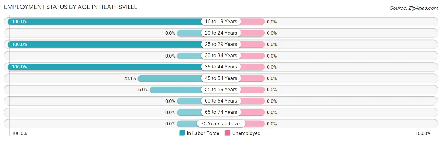 Employment Status by Age in Heathsville