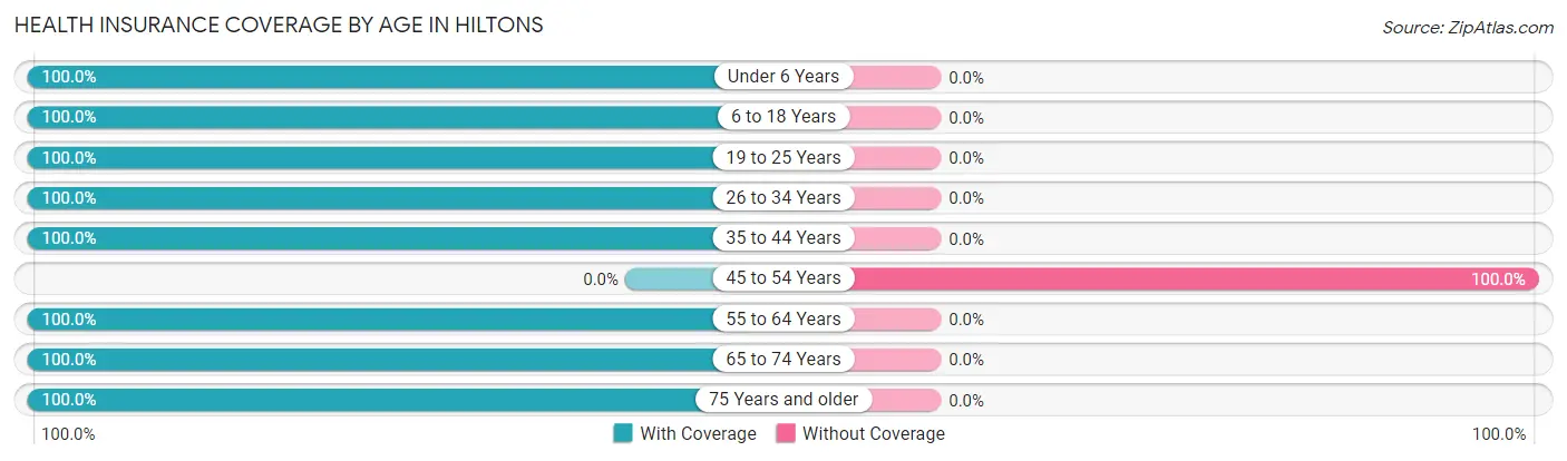Health Insurance Coverage by Age in Hiltons