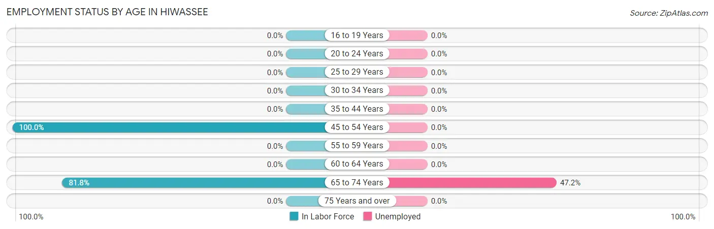 Employment Status by Age in Hiwassee