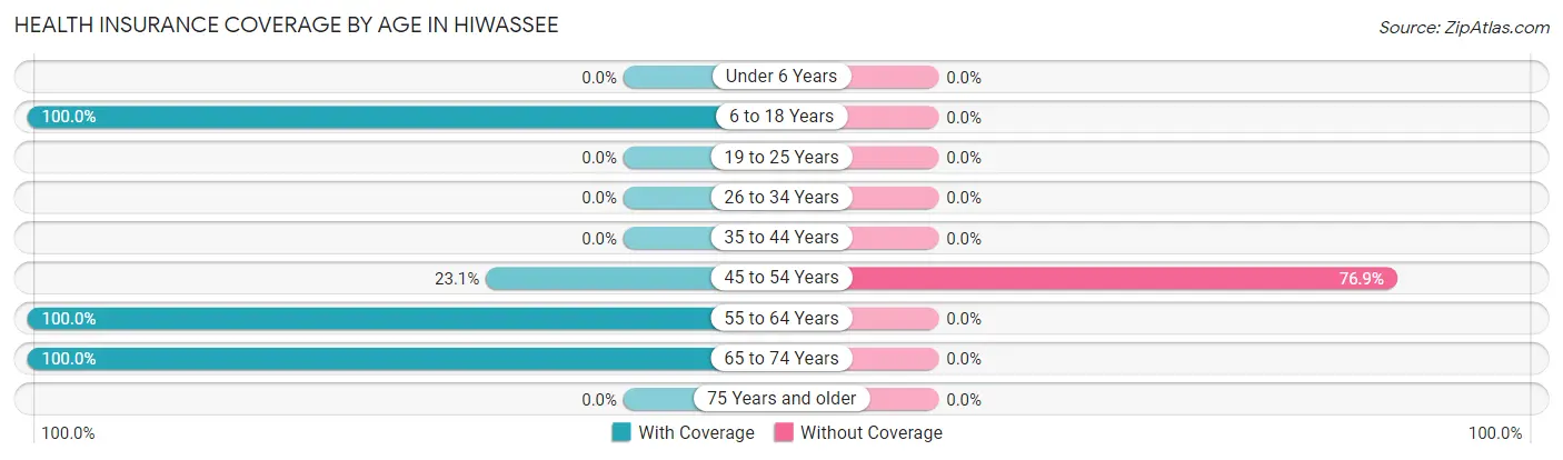 Health Insurance Coverage by Age in Hiwassee