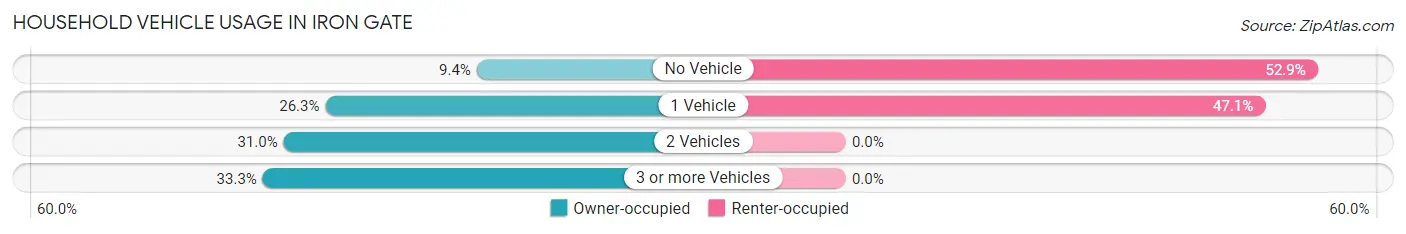 Household Vehicle Usage in Iron Gate