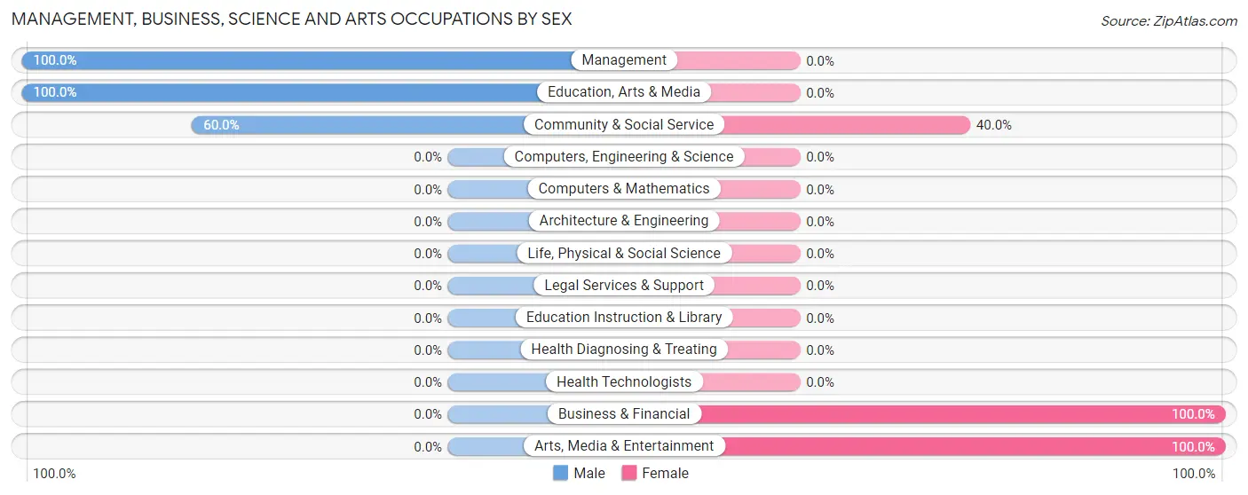 Management, Business, Science and Arts Occupations by Sex in Keezletown
