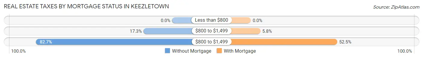 Real Estate Taxes by Mortgage Status in Keezletown