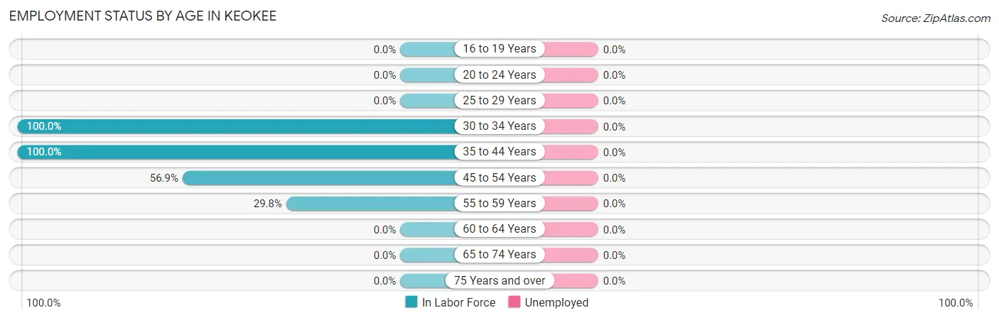 Employment Status by Age in Keokee