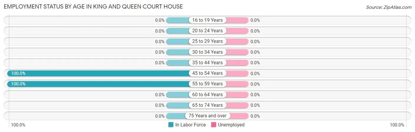 Employment Status by Age in King And Queen Court House