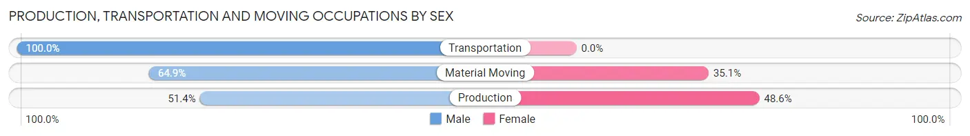 Production, Transportation and Moving Occupations by Sex in Luray