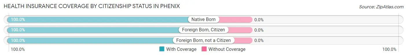 Health Insurance Coverage by Citizenship Status in Phenix