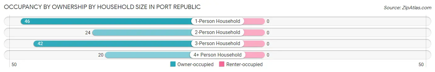 Occupancy by Ownership by Household Size in Port Republic