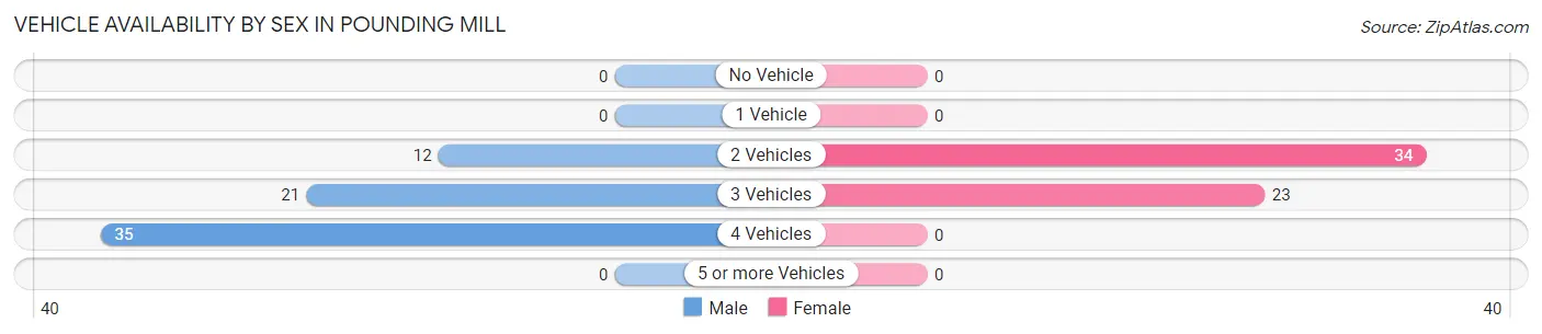 Vehicle Availability by Sex in Pounding Mill