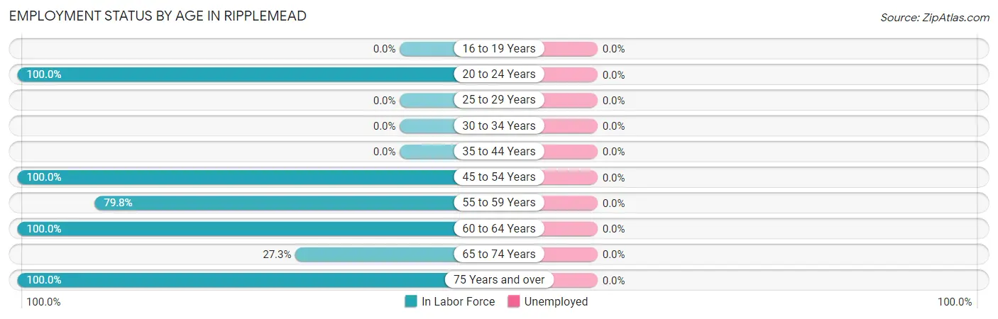 Employment Status by Age in Ripplemead