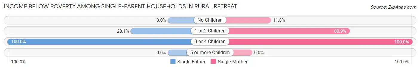 Income Below Poverty Among Single-Parent Households in Rural Retreat