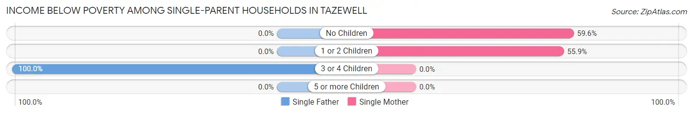 Income Below Poverty Among Single-Parent Households in Tazewell