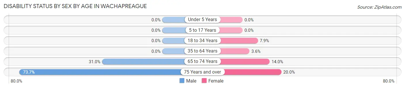Disability Status by Sex by Age in Wachapreague
