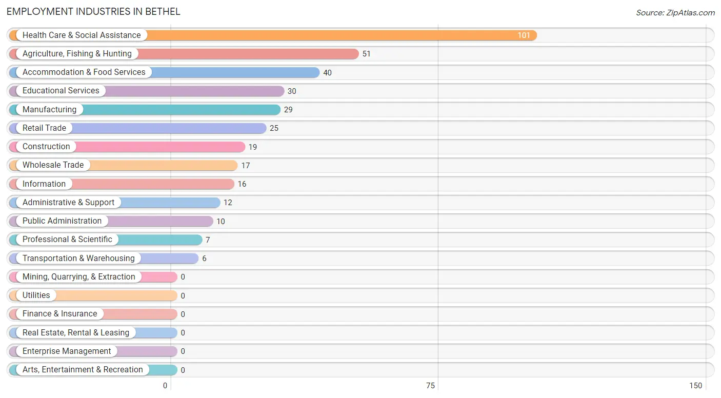 Employment Industries in Bethel