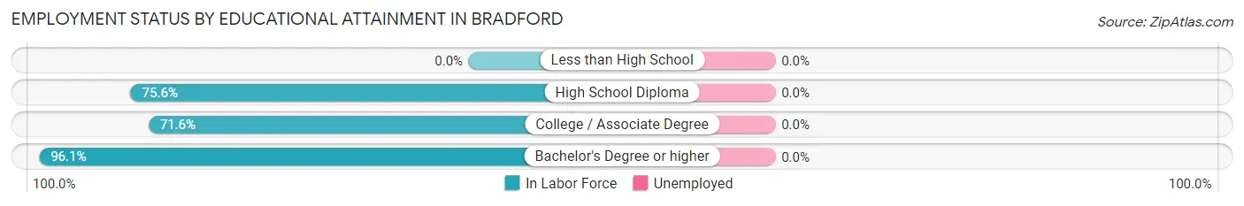 Employment Status by Educational Attainment in Bradford