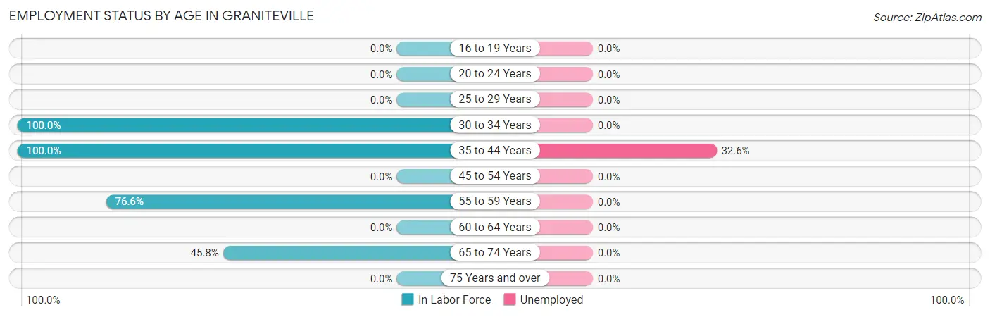 Employment Status by Age in Graniteville