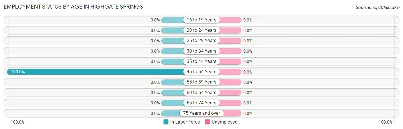 Employment Status by Age in Highgate Springs