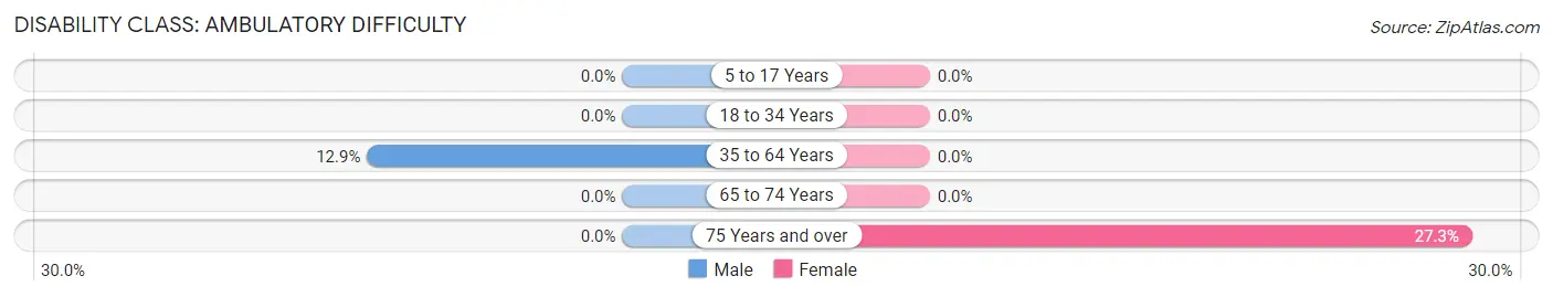 Disability in Manchester Center: <span>Ambulatory Difficulty</span>