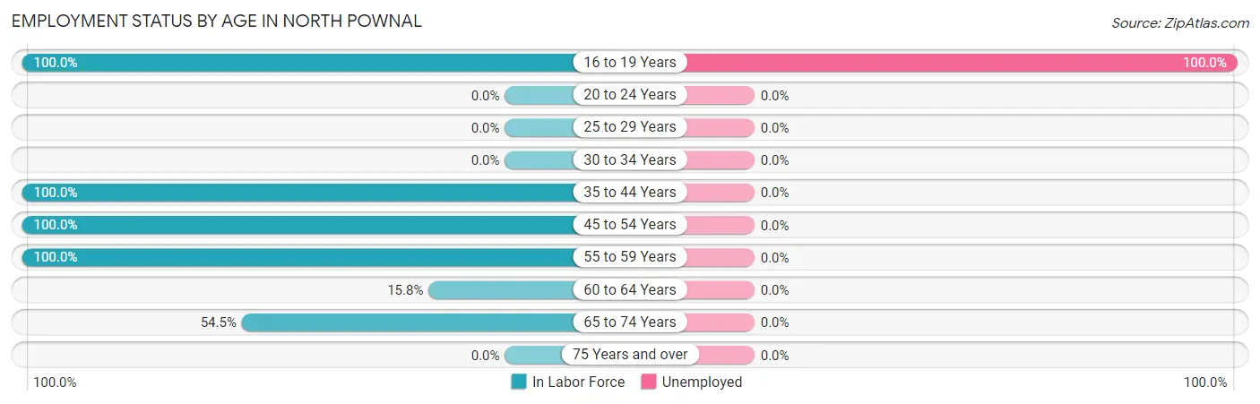 Employment Status by Age in North Pownal