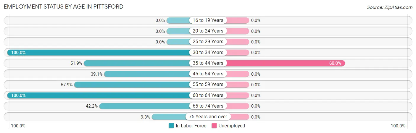 Employment Status by Age in Pittsford