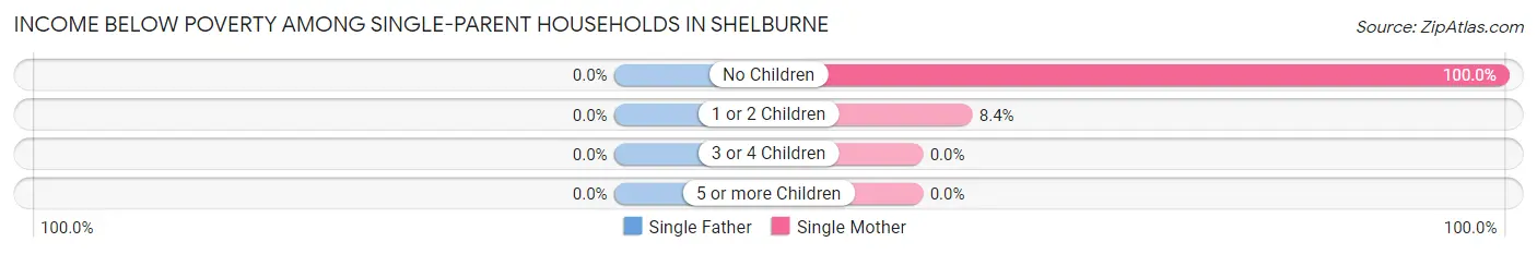 Income Below Poverty Among Single-Parent Households in Shelburne