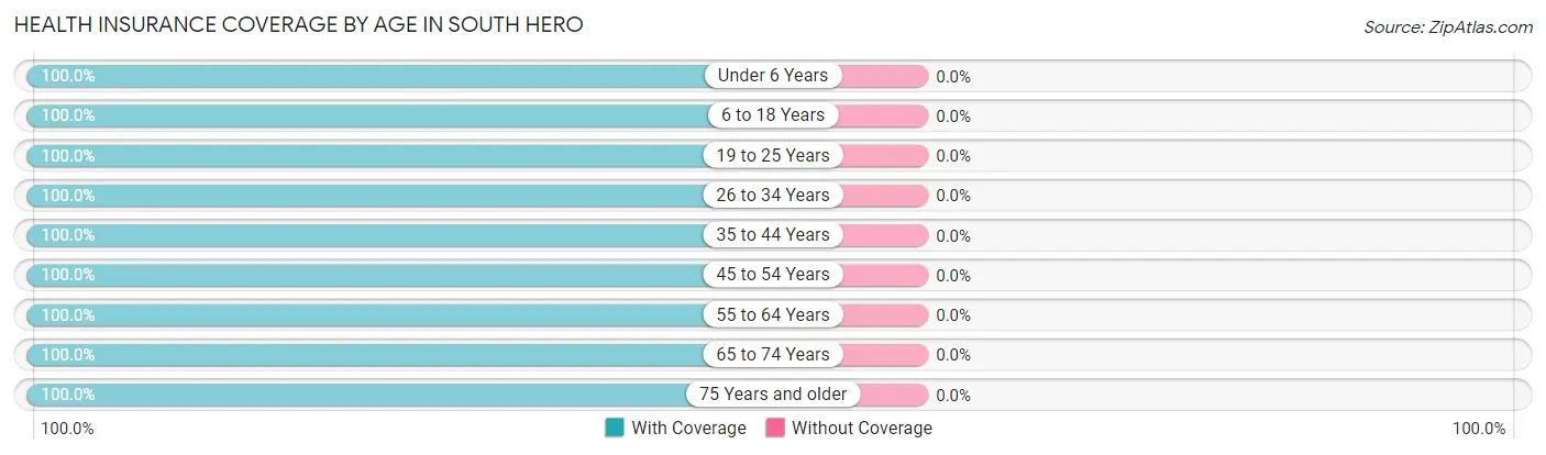 Health Insurance Coverage by Age in South Hero