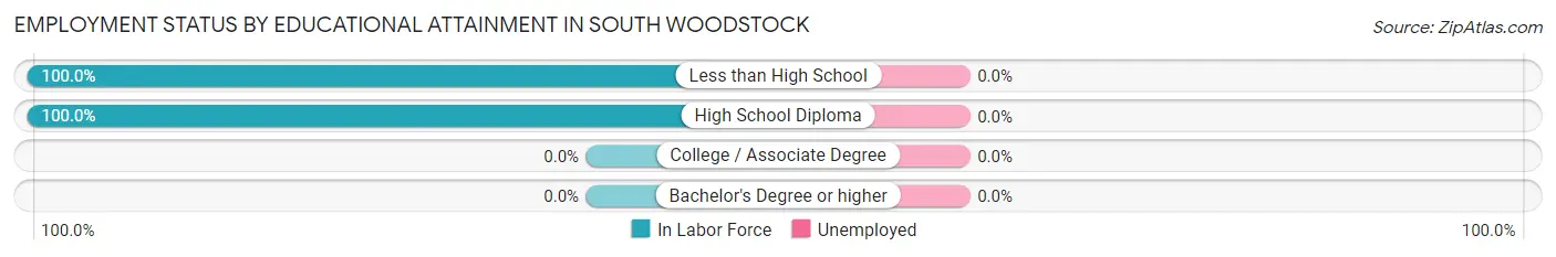 Employment Status by Educational Attainment in South Woodstock