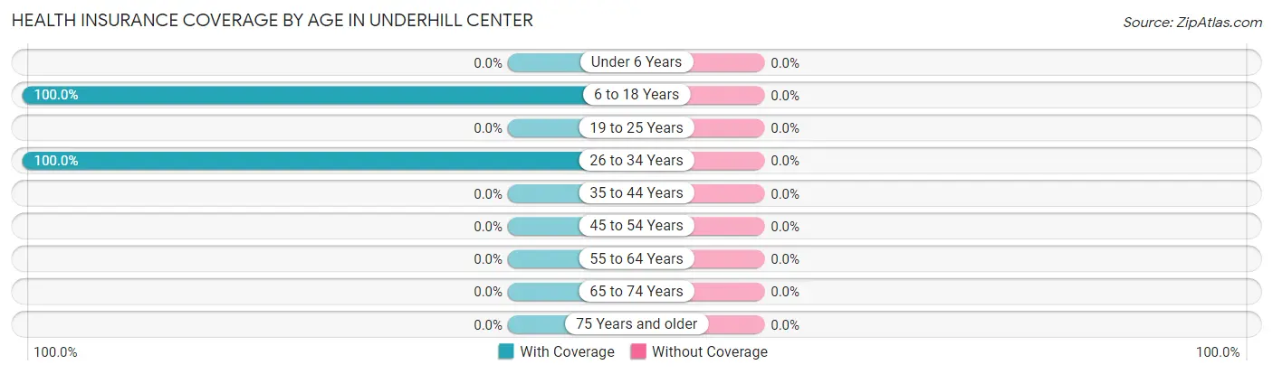 Health Insurance Coverage by Age in Underhill Center