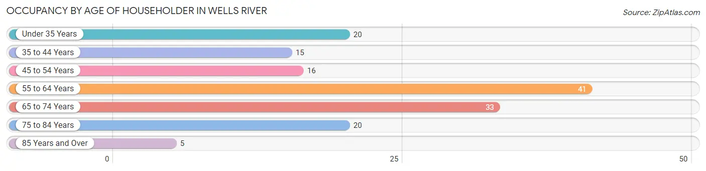 Occupancy by Age of Householder in Wells River