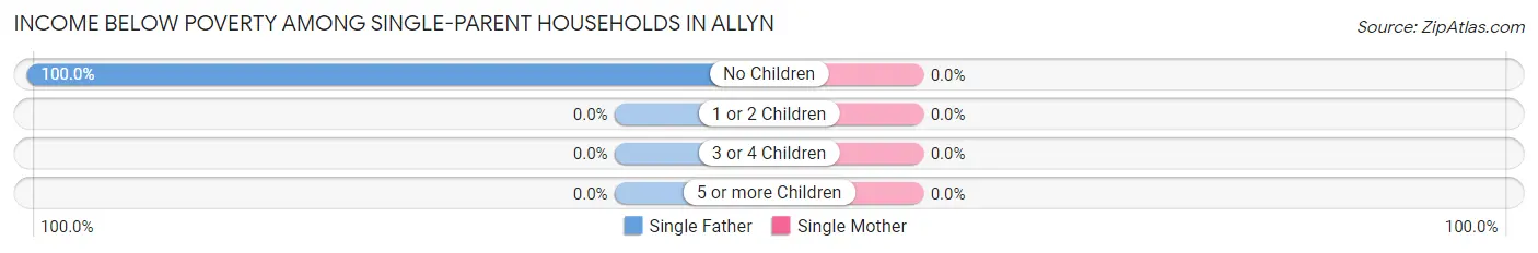 Income Below Poverty Among Single-Parent Households in Allyn