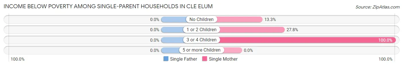 Income Below Poverty Among Single-Parent Households in Cle Elum
