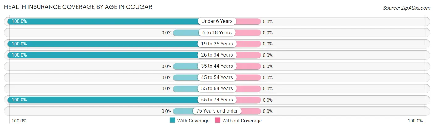 Health Insurance Coverage by Age in Cougar