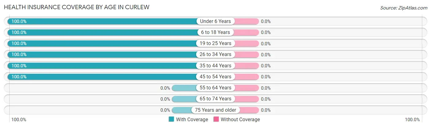 Health Insurance Coverage by Age in Curlew
