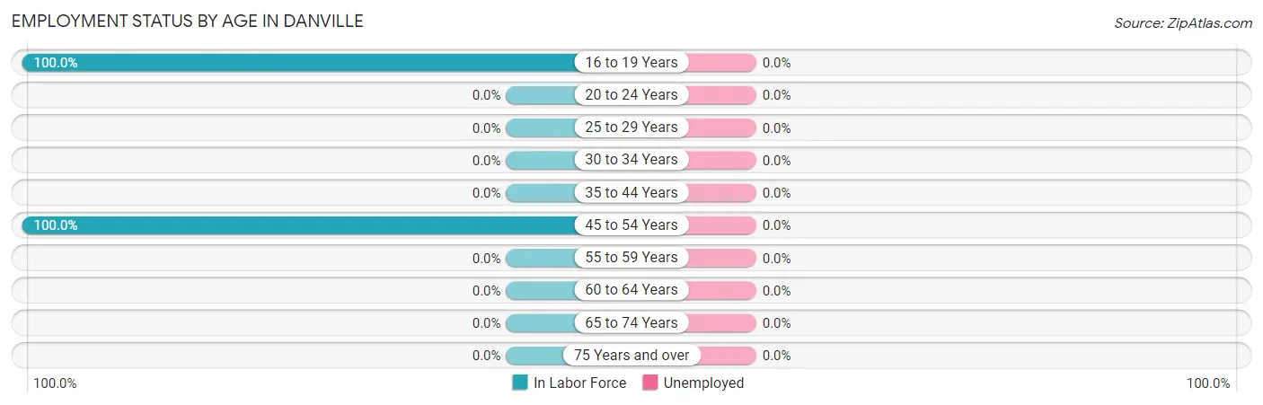 Employment Status by Age in Danville