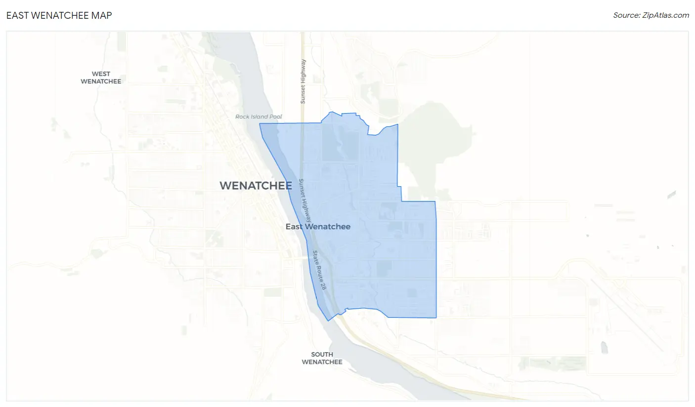 East Wenatchee Map