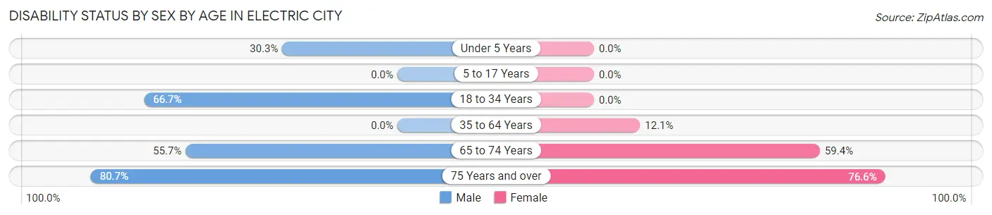 Disability Status by Sex by Age in Electric City
