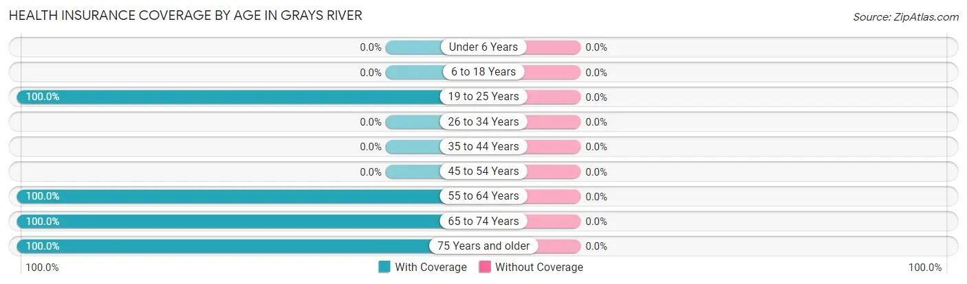 Health Insurance Coverage by Age in Grays River