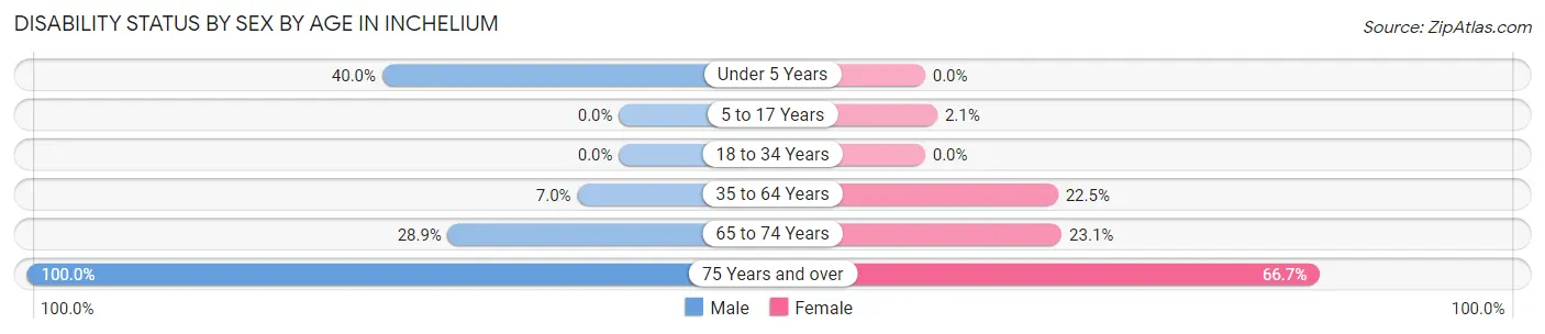 Disability Status by Sex by Age in Inchelium