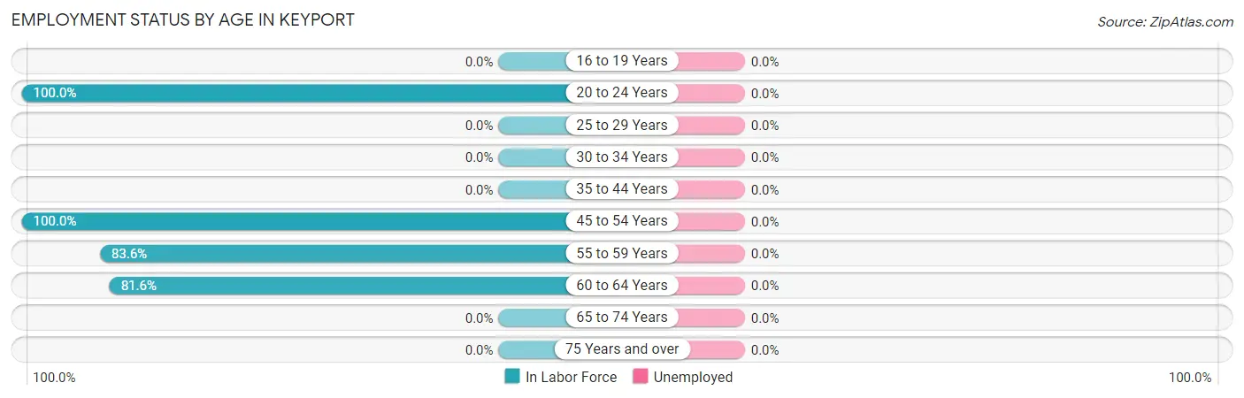 Employment Status by Age in Keyport