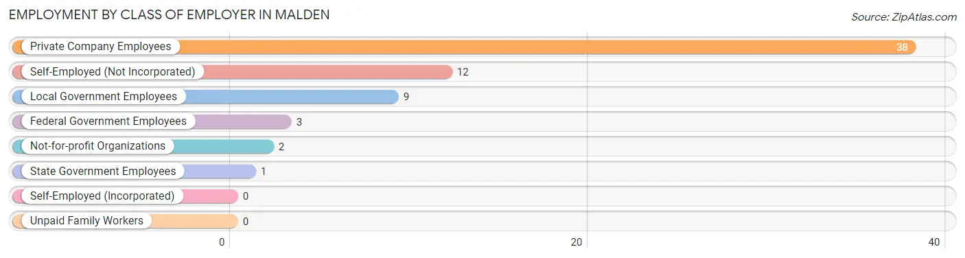 Employment by Class of Employer in Malden