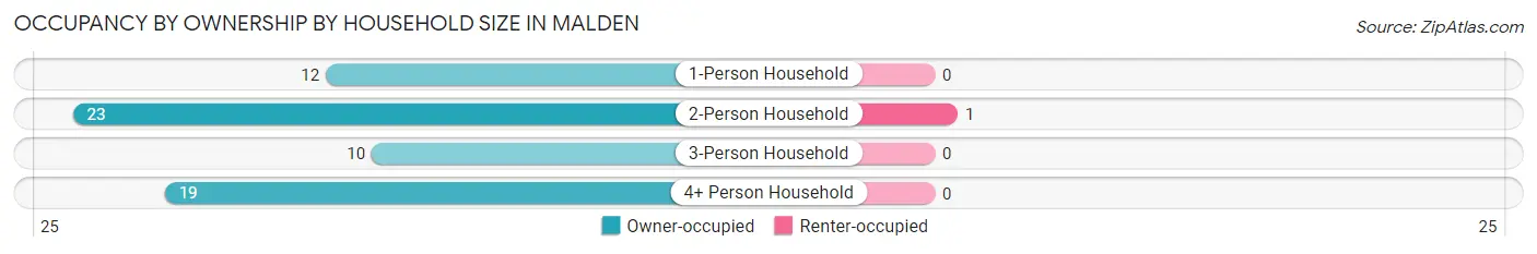 Occupancy by Ownership by Household Size in Malden