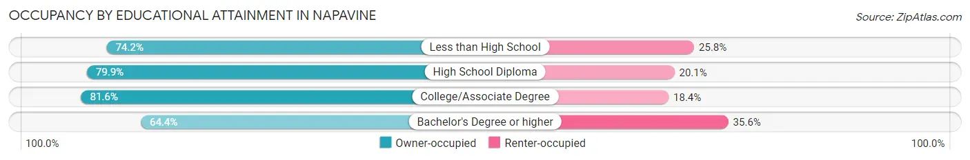 Occupancy by Educational Attainment in Napavine