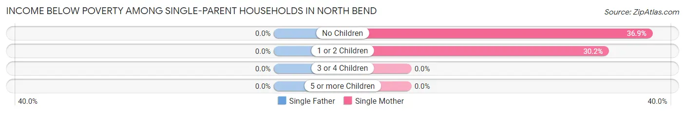 Income Below Poverty Among Single-Parent Households in North Bend