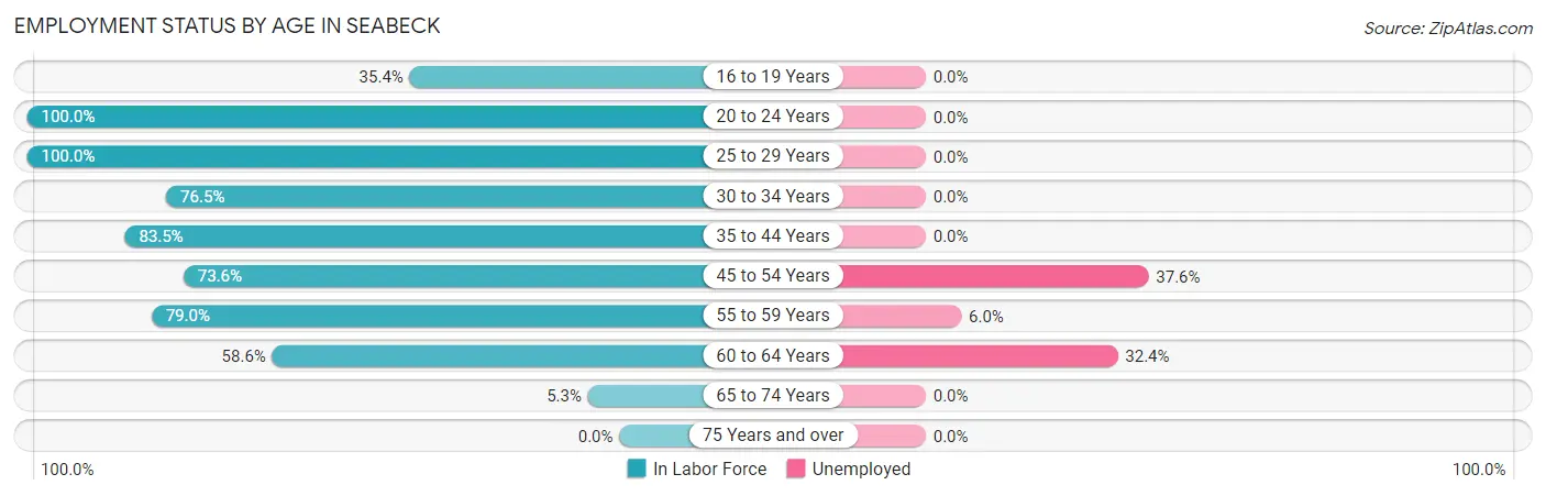 Employment Status by Age in Seabeck