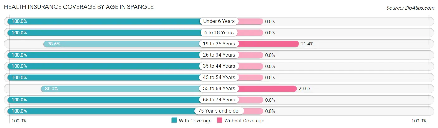 Health Insurance Coverage by Age in Spangle