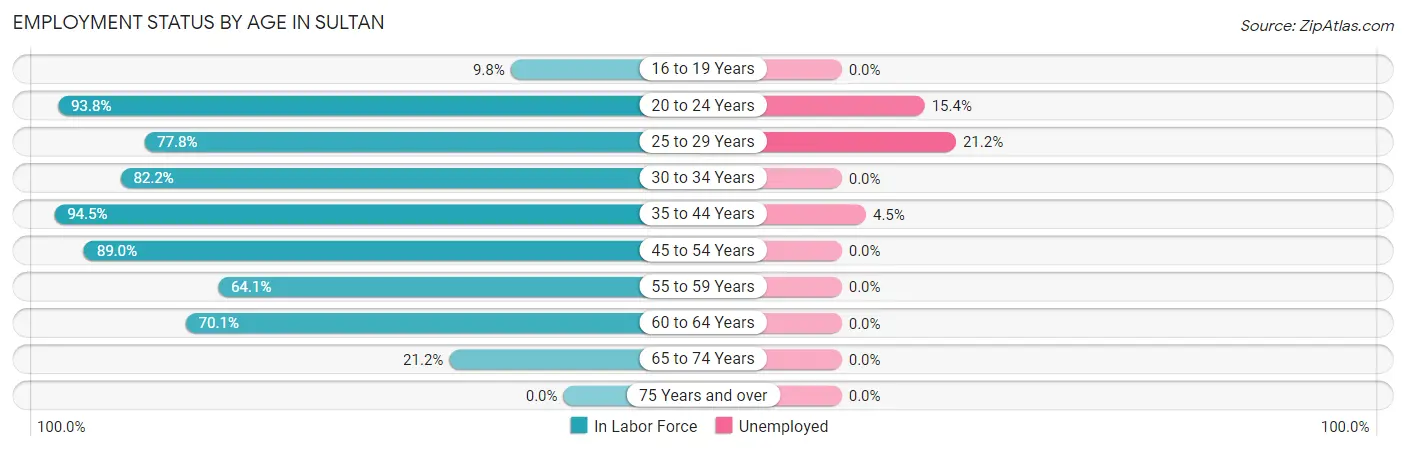 Employment Status by Age in Sultan