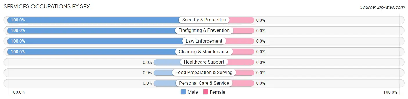 Services Occupations by Sex in Tokeland